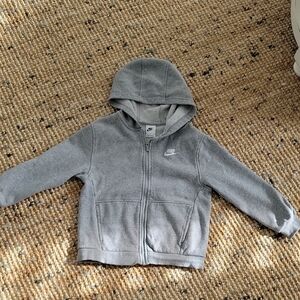 Nike] Kids Gray Hoodie Zip-up